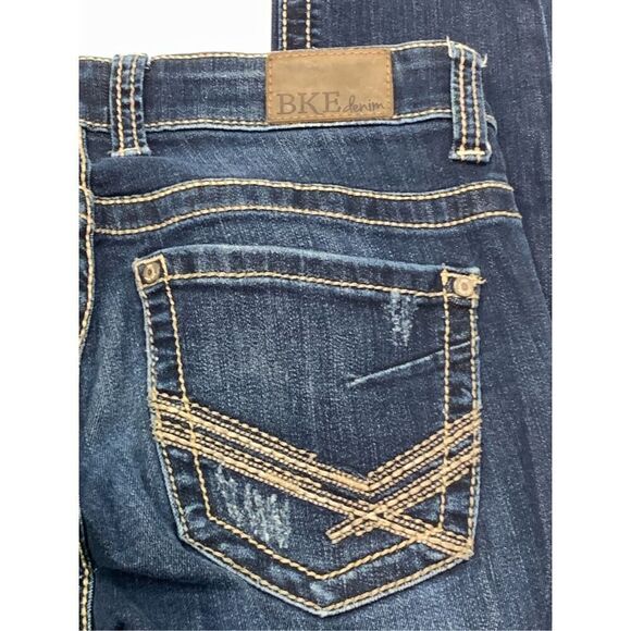 BKE Women's 5-Pocket Distressed Payton Denim Jeans Medium Wash Blue Size 25L - Picture 8 of 8